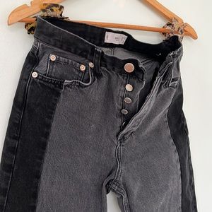 MNG Denim two tone black jeans